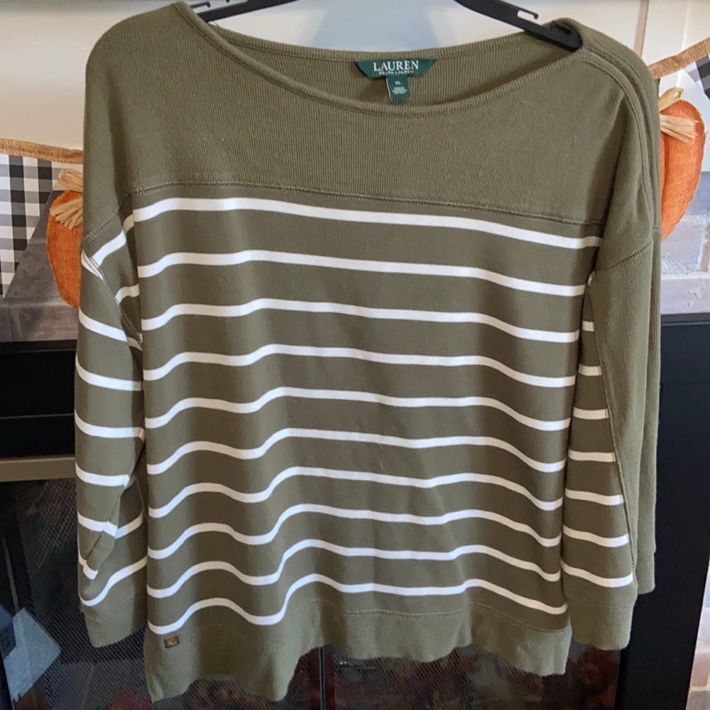 Olive green Ralph Lauren top